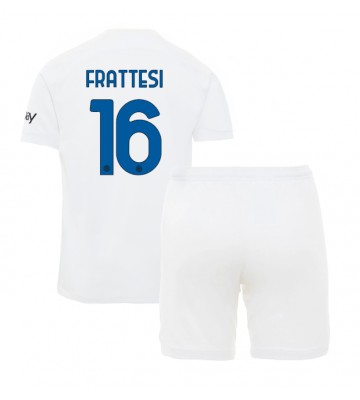 Inter Milan Davide Frattesi #16 Udebanesæt Børn 2023-24 Kort ærmer (+ korte bukser)